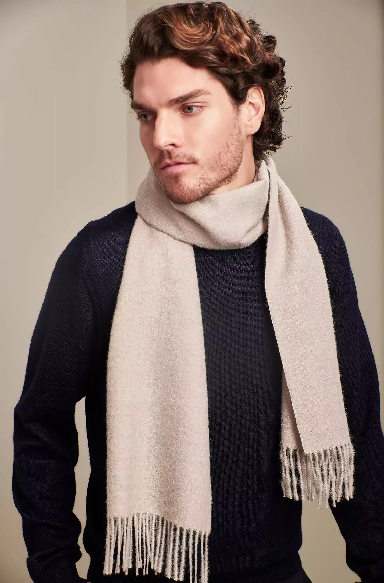 Woven scarf ADRIAN alpaca basic ladies gents KUNA Essentials