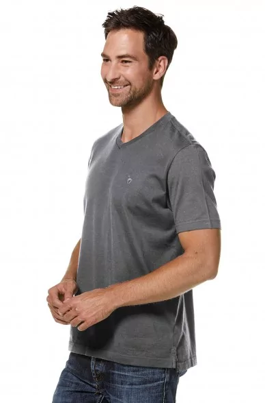 T-Shirt V-NECK aus 90% Bio-Baumwolle & 10% Royal Alpaka