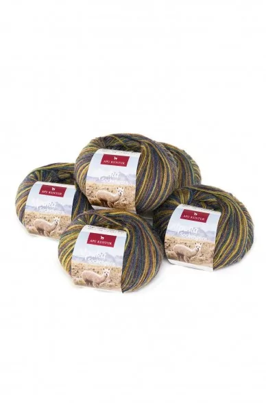 Alpaka Wolle SOCKENGARN | 50g | 5er Pack | Alpaka-Woll-Mix