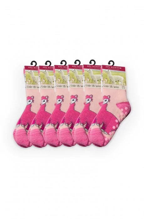 Children ANTI SLIP socks with alpacas