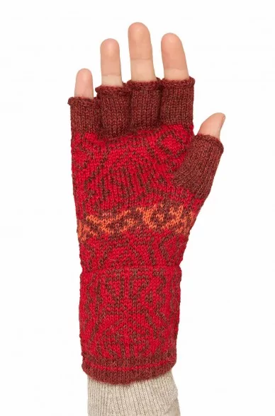 Alpaka Fingerlose Handschuhe CHIMU aus 100% Baby Alpaka