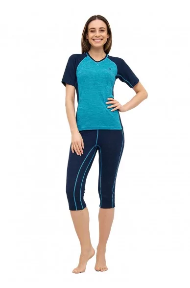 ANDEN ACTIVE Damen 3/4 Thermo Hose mit Premium Baby Alpaka