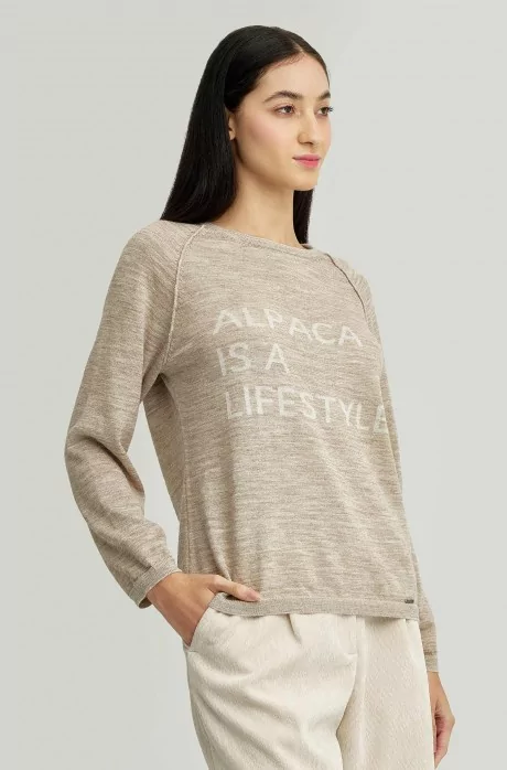 Alpaka Damen Pullover YOURS aus Baby Alpaka & Seide