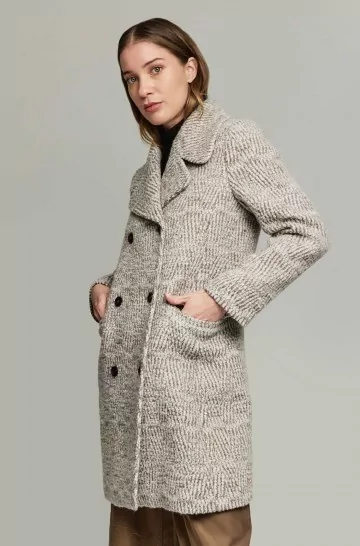 YOVANA Alpaca coat made from Alpaca, Wool & Silk