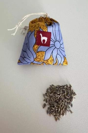 Lavender sachets made from leftover fabrics