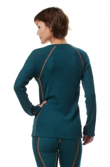 Ladies thermal long sleeve shirt St. MORITZ with royal alpaca