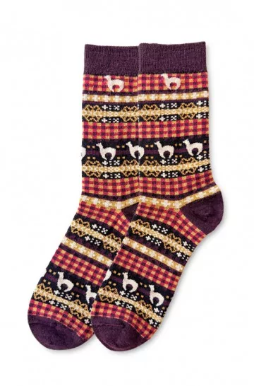 Baby Alpaga Chaussettes CANDELA - pack de 6 en mélange d'alpaga et de coton