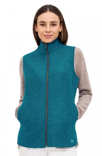 AVELINA alpaca waistcoat made from alpaca & merino wool